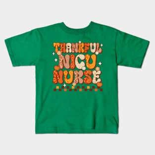 Thanksgiving Thankful NICU Nurse Retro Kids T-Shirt